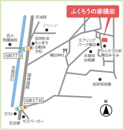 ふくろうの家 横田　地図