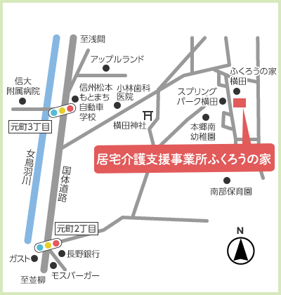 居宅支援事業所ふくろうの家 横田みなみ　地図